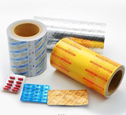 Hoja de aluminio revestida de la ampolla de Pharma del oro para el empaquetado de la medicina