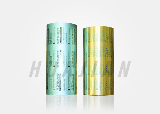 Rollo farmacéutico del papel de aluminio del oro de las píldoras 750m m de las tabletas de la cápsula