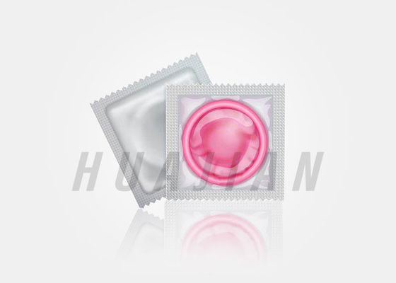Hoja de empaquetado lubricada del condón con el silicón